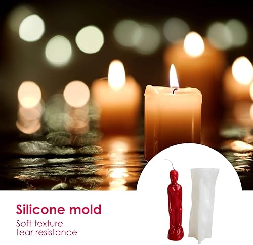 Miniatura 2 de Molde para hacer velas con forma de hombre, molde de arte de silicona con figura femenina y masculina, suministros de fabricación de moldes de jabón