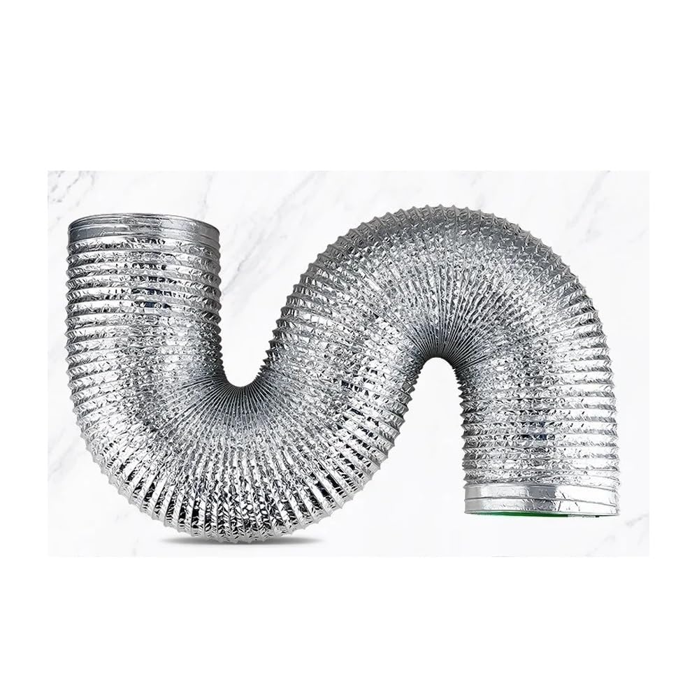 Zqagbaod 120Mm Hose, Encrypted Aluminum Foil Ventilation Pipe Scalable Smoke Tube Kitchen Outlet Bathroom Exhaust Fan Hose(,3Meter)
