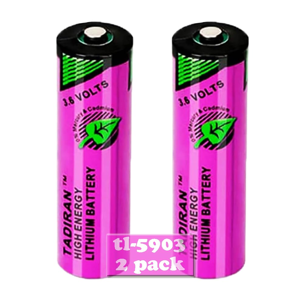 〖2 Pack〗3.6V 2400mAh TL-5903 AA SL-360 PLC 6ES7971-0BA00 Lithium Battery for Tadiran TL-5903 iXtra Series TL-2100 for Siemens S7-400 PLC Machine, Pink