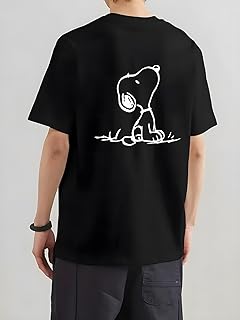Tシャツ メンズ レディース ティーシャツ ピーナッツ スヌーピー 半袖 綿100% T-Shirts 肩落とし 丸襟 通勤 通学 日本からの発送 Black L Tシャツ メンズ レディース ティーシャツ ピーナッツ スヌーピー 半袖 綿100% T-Shirts 肩落とし 丸襟 通勤 通学 日本からの発送 Black L