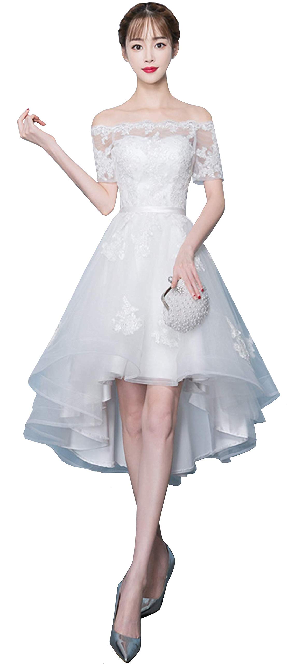 Komaruko s Hanawa-kun Wedding Dress Rady Swan-Piece Dress with Embroidered 914 - Picture 1 of 9