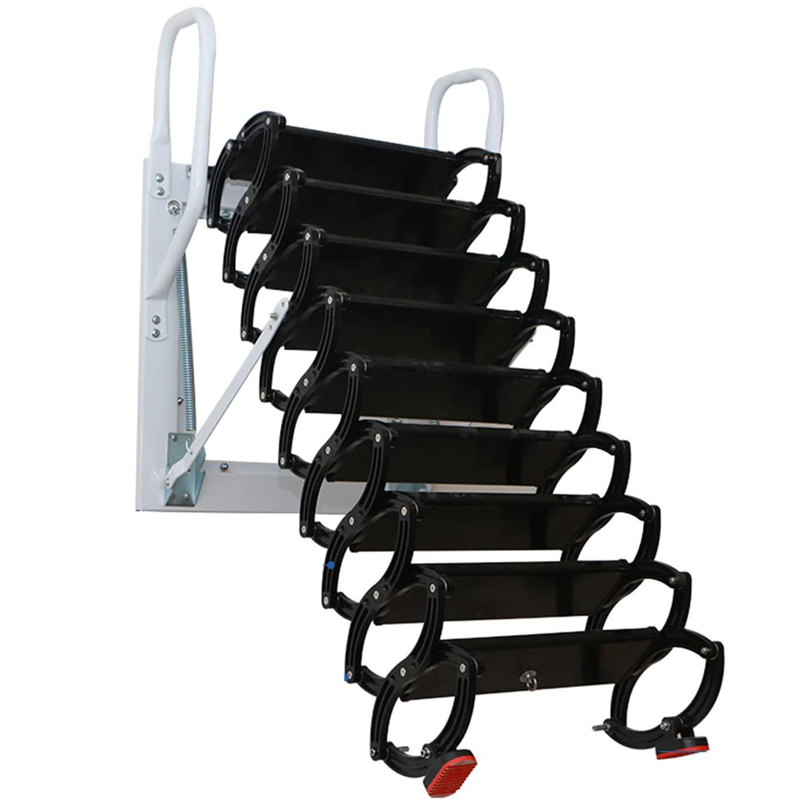 Schody Strychowe Schody Strychowe, Drabina Ze Stopu Aluminium, Schody Składane Na Strych, System Opuszczania Drabiny Strychowej, Wysuwana Drabina Strychowa,A-2-2.5m/80-100in
