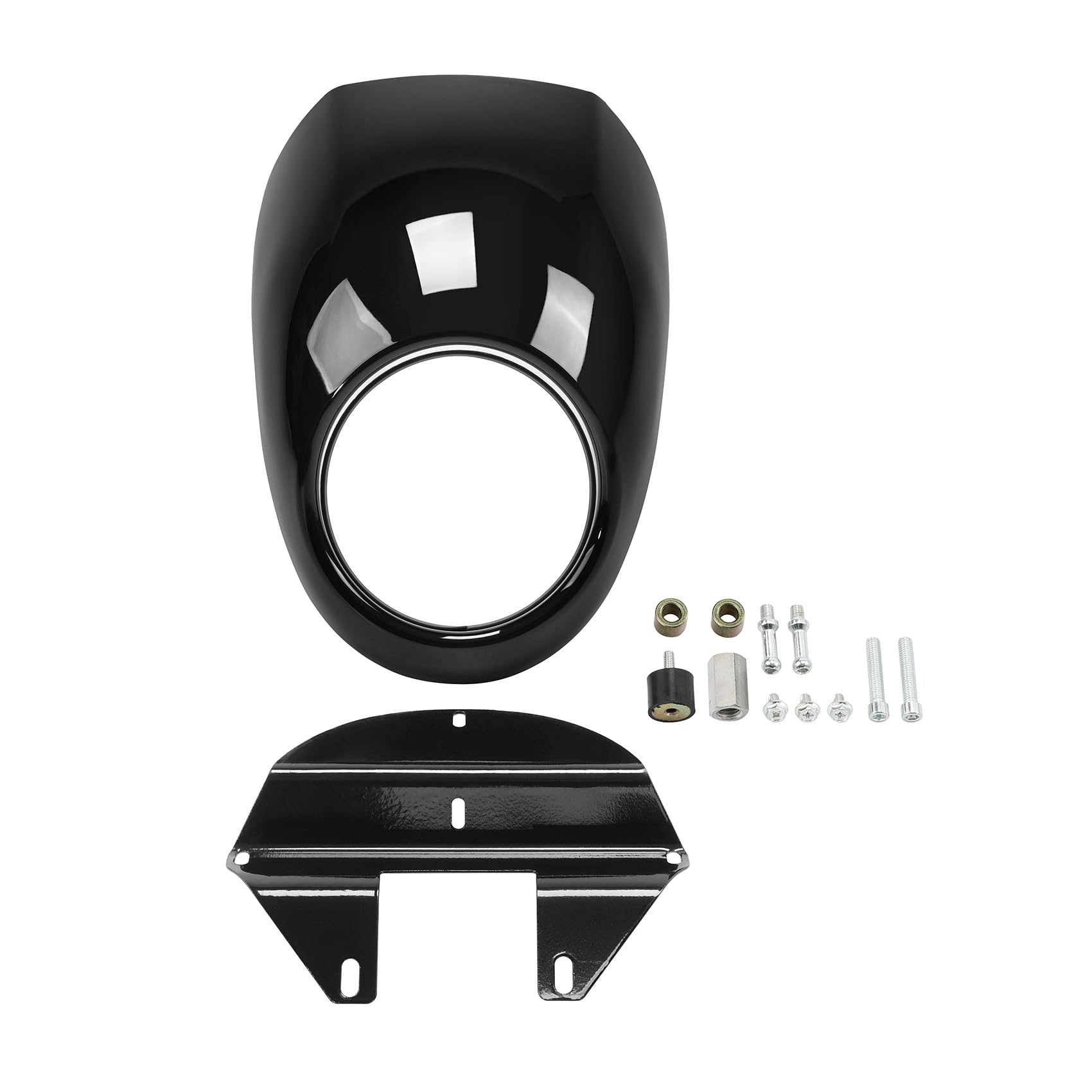 Amazon.com: TCMT Cafe Drag Headlight Fairing Mask Fork Cowl Custom