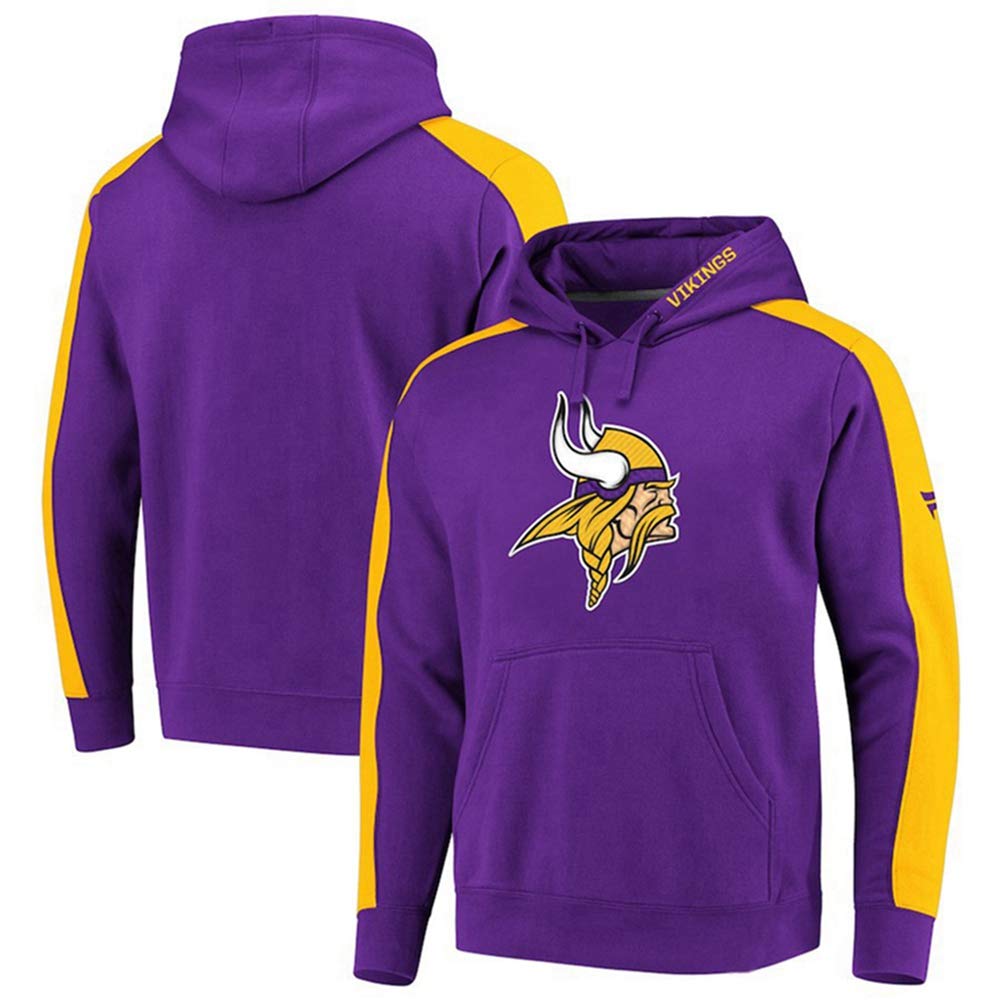Hoodie Minnesota Vikings Football Jersey Casual Pullover Street Hooded Sweater Men's/Women's Sweatshirt Fitness Comfortable Shirt,M
