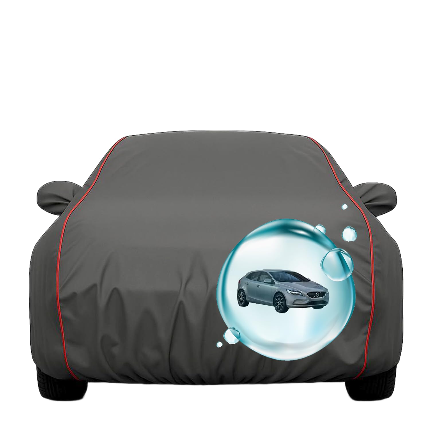 SuperSmooth' Car Cover Compatible with Vinfast VF 8 e34 Car Cover - Accessories All - Water Resistant (Grey with Mirror Pocket)
