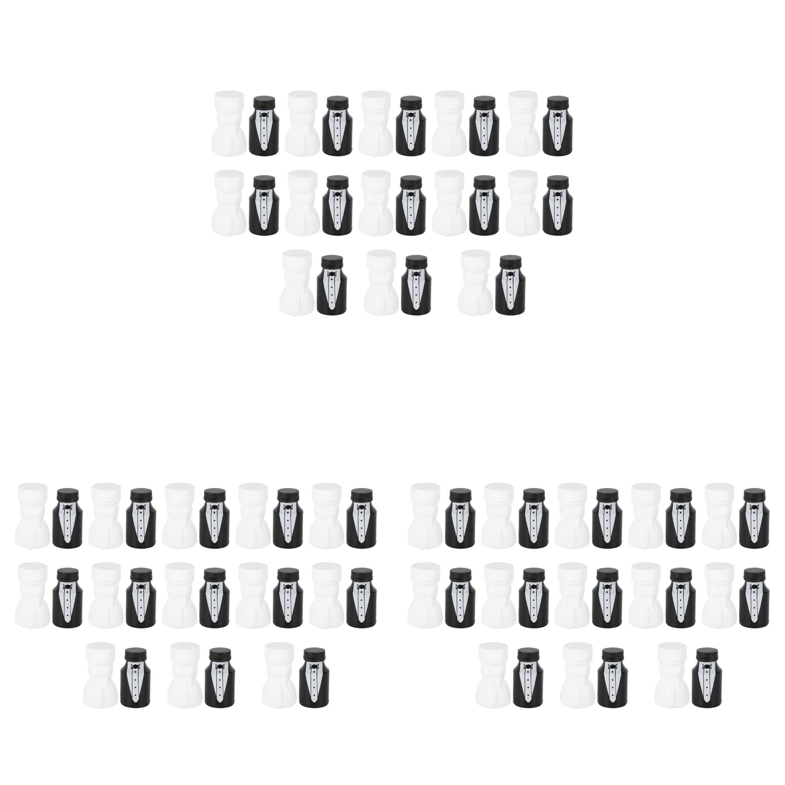 TOPINCN 78 Bottiglie Di Bolle Per Matrimonio A Forma Di Sposa E Sposo Mini Bacchette Per Bolle In Bianco E Nero Per Feste Divertenti Per Anniversario Di
