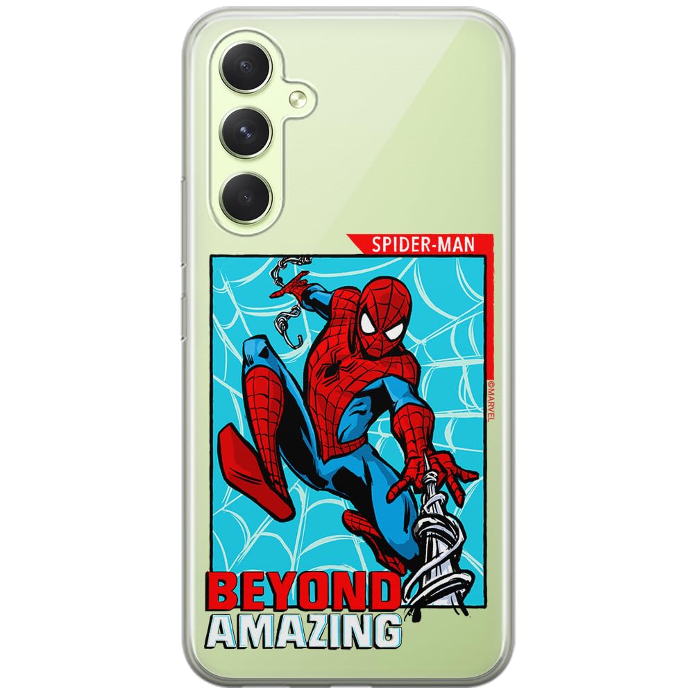 ERT GROUP mobile phone case for Samsung A54 5G original and officially Licensed Marvel pattern Spider Man 041 optimally adapted to the shape of the mobile phone, partially transparent