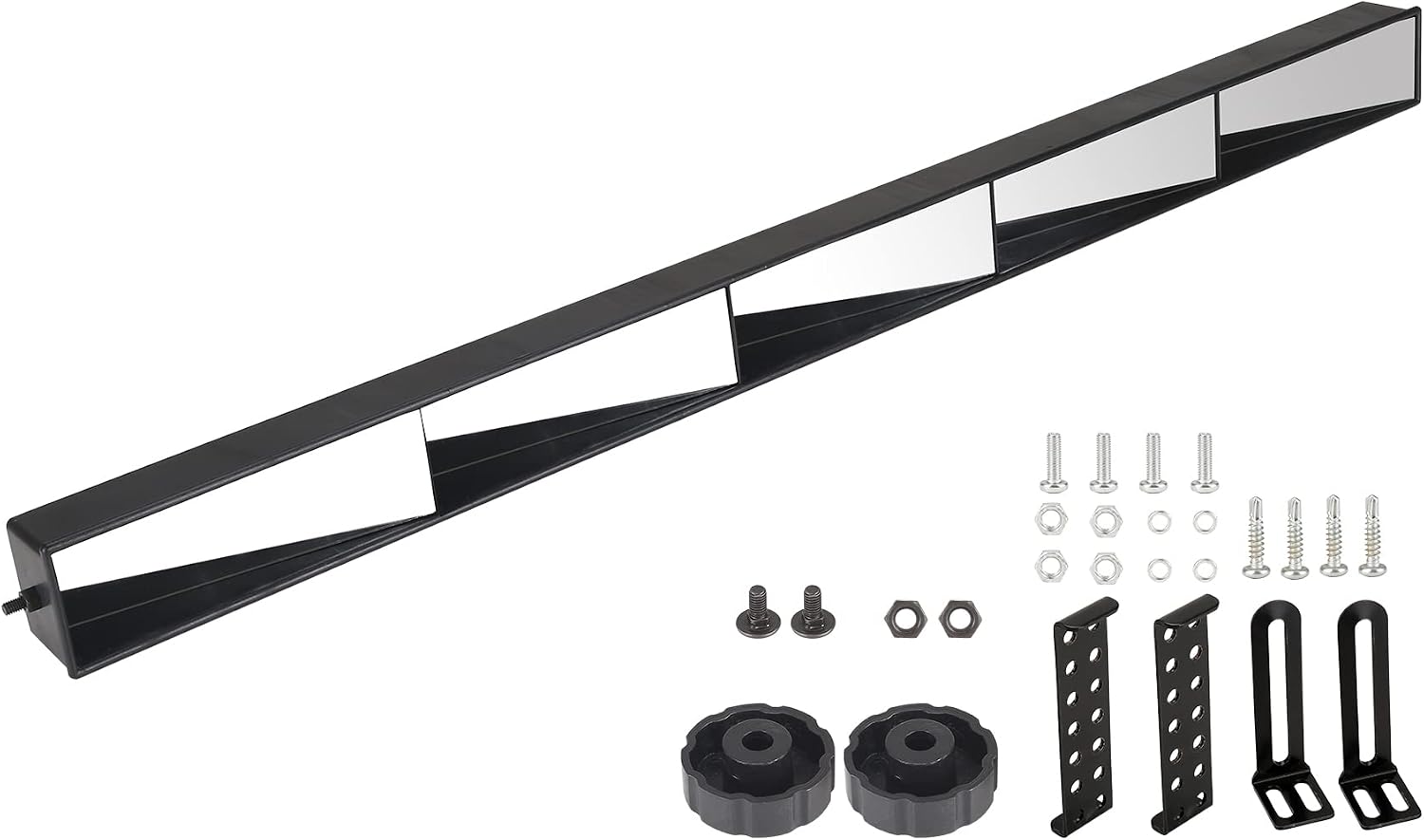 10L0L Golf Cart 5 Panel Mirror / 4 Panel Mirror Panoramic Wide Angle Rear View Mirror 35.8" Long, Universal fit All Carts Like EZGO,Club Car and Yamaha
