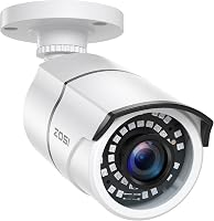 ZOSI 1080p 2MP Hybrid 4-in-1 Bullet Security Camera Outdoor Indoor, 100ft Night Vision, IP67 Weatherproof CCTV