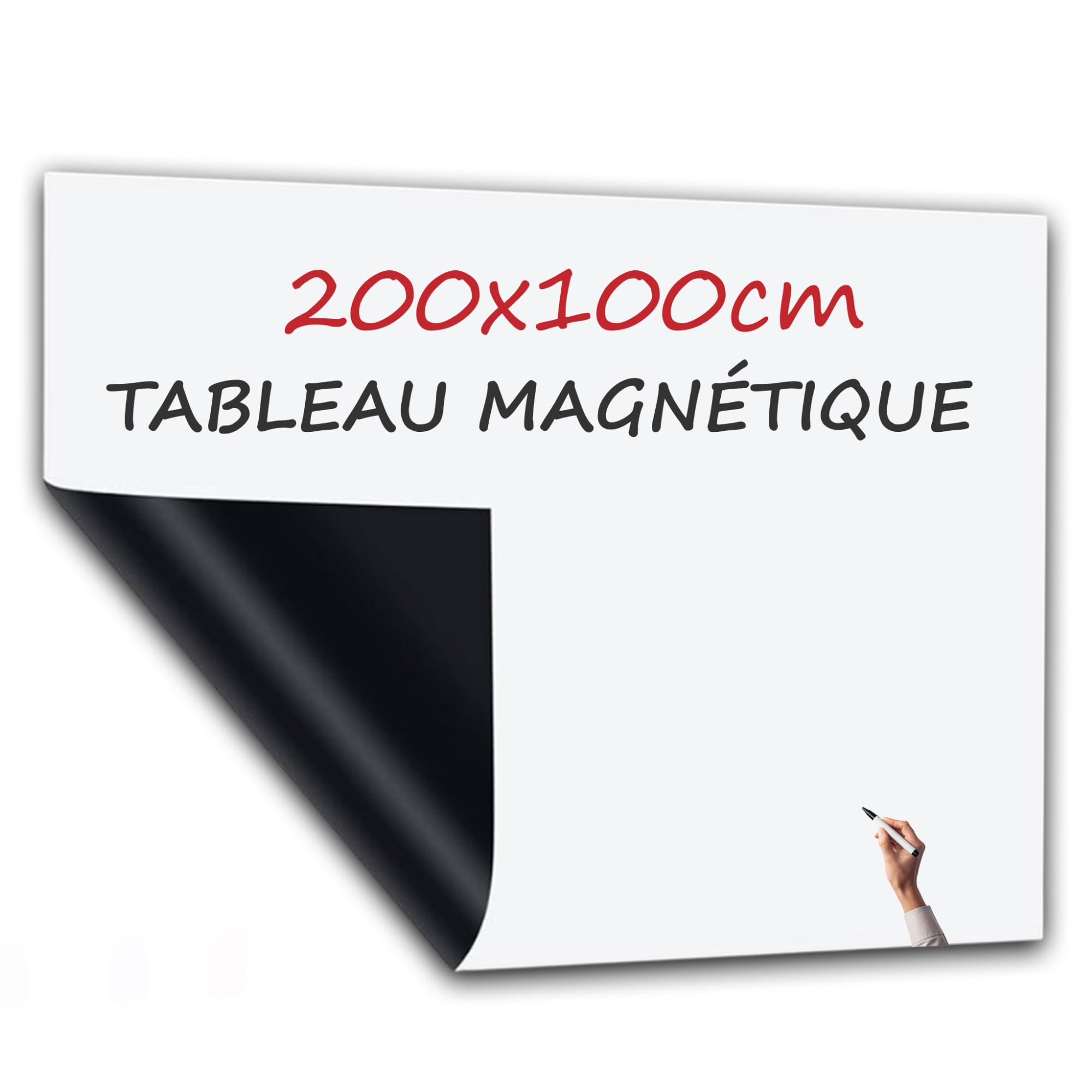 Tableau Blanc Adhésif Magnétique 40x30cm - Effaçable, Sans Outils Pour Bureau, Maison Ou Frigo