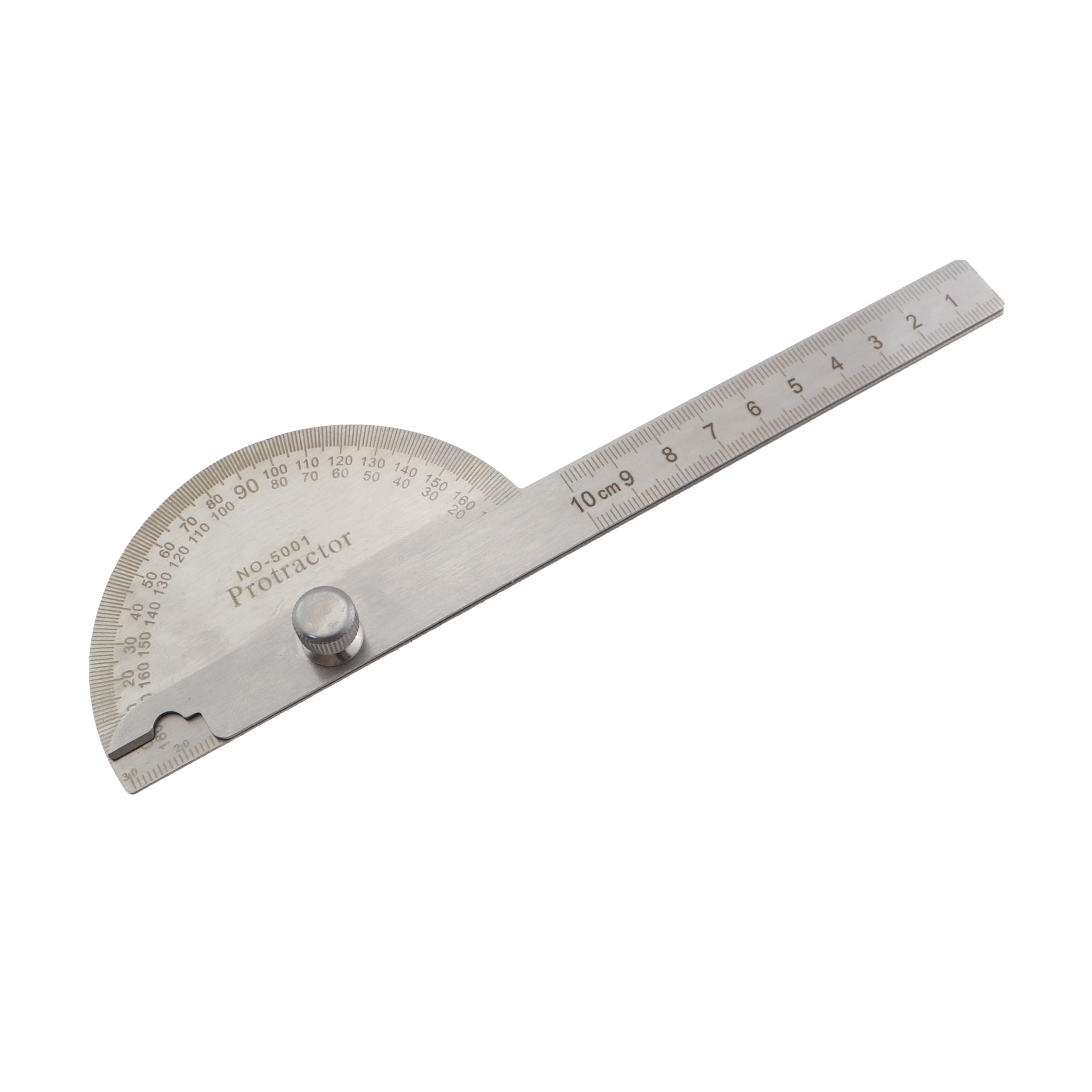 CTWHA Angle Measurer Angle Ruler 0 to 180 Degree Half Round Stainless Steel Craftsman Angle Measuring Tool For Engineering Angle Measuring Student