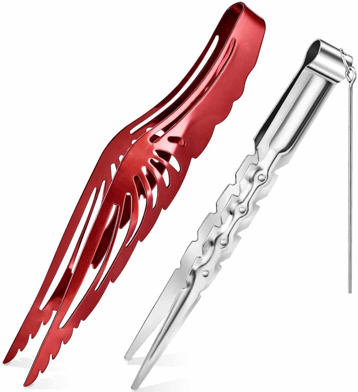 DFESKAH Shisha Zange Set, Inkl. 23cm Wing KohleZange und 21.5cm