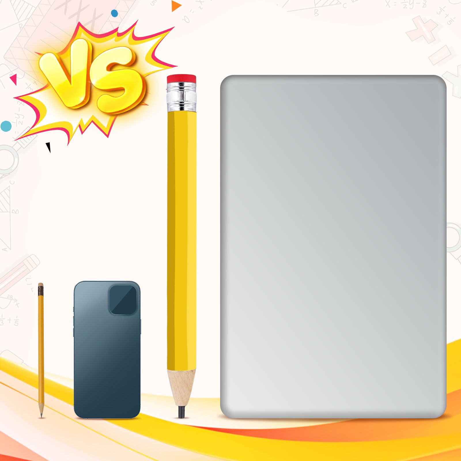 Matite Jumbo Giganti In Legno Giallo 33,8 Cm – Confezione Da 2, Matitoni Da Bomboniera E Festa, Idea Originale Per Rientro A Scuola, Accessorio Per Scenografie E Giochi Creativi