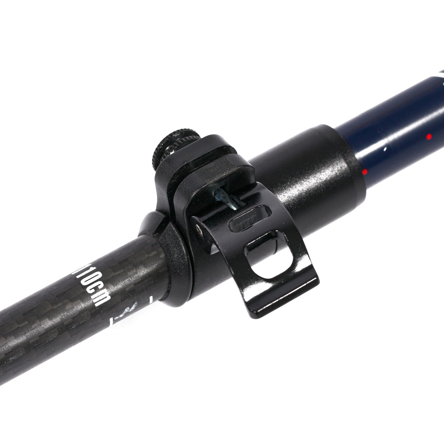 Sport-Thieme Nordic Walking Stöcke Lock Up Pro | Carbon | Verstellbare Stocklänge 100-135 cm | Korkgriff | Herausnehmbare Handschlaufe | Für Fitnesssportler | Weiß-Blau