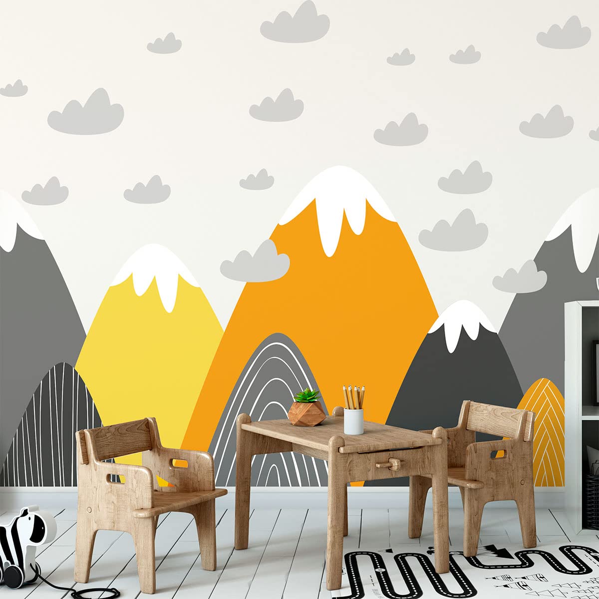 Ambiance Sticker Children's Stickers Scandinavian Mountains Anouska 50 x 75 cm