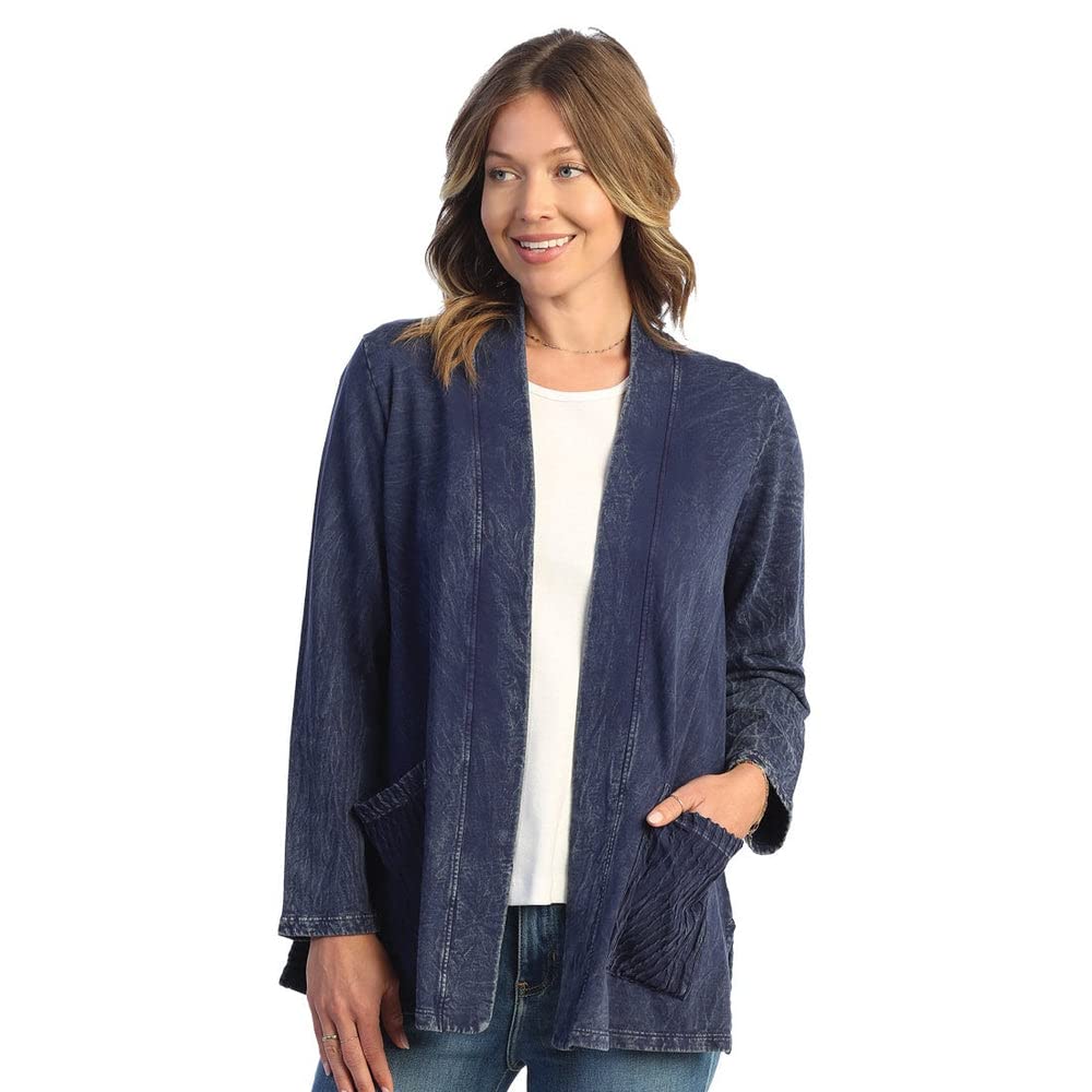 Jess & JaneMineral Washed Open Cardigan - M90