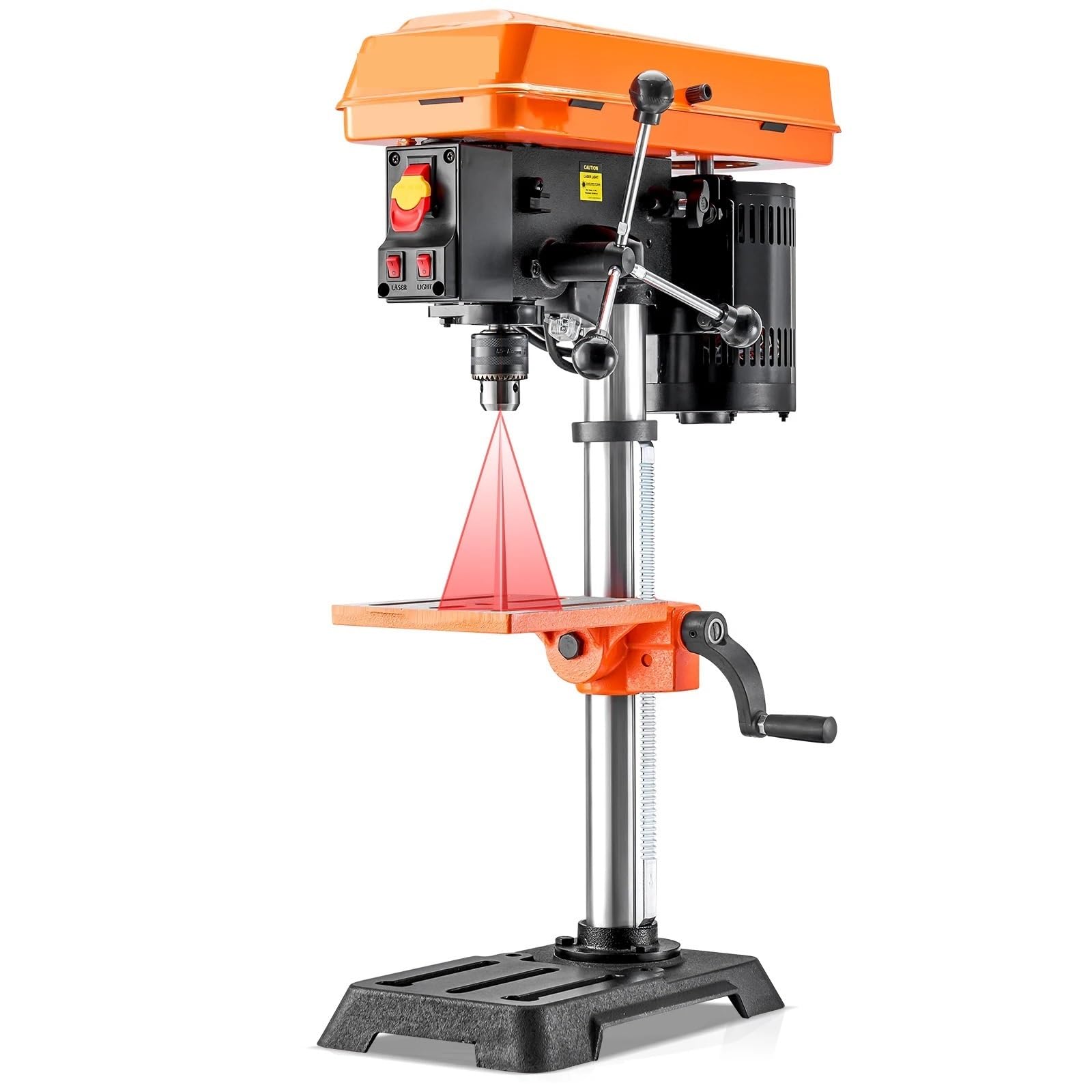 Trapano a Colonna, Trapano a colonna da banco 10 pollici tavolo con velocità regolabile 610/940/1500/2150/2800 giri/min for legno e metallo