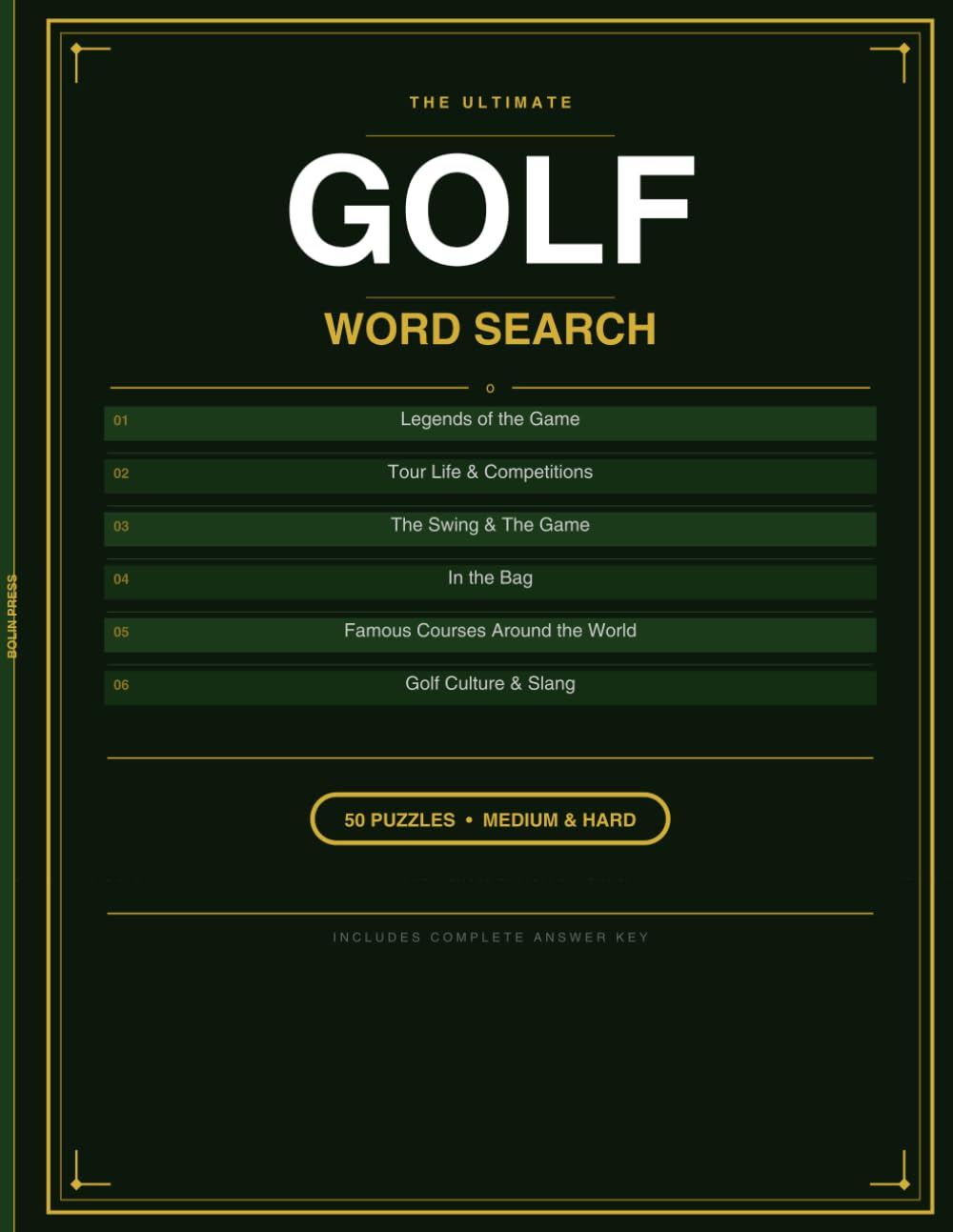 The Ultimate Golf Word Search: 50 Puzzles for Golf Lovers — Medium & Hard Difficulty