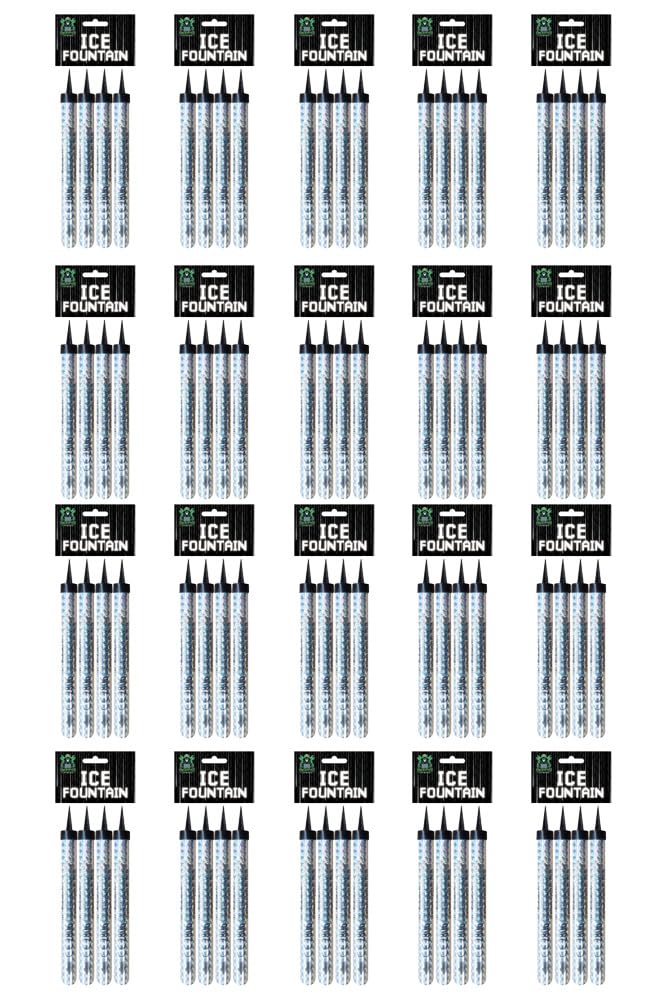 Ice Fountain Candles, 80 Count, 20 Packs with 4 Candles Each