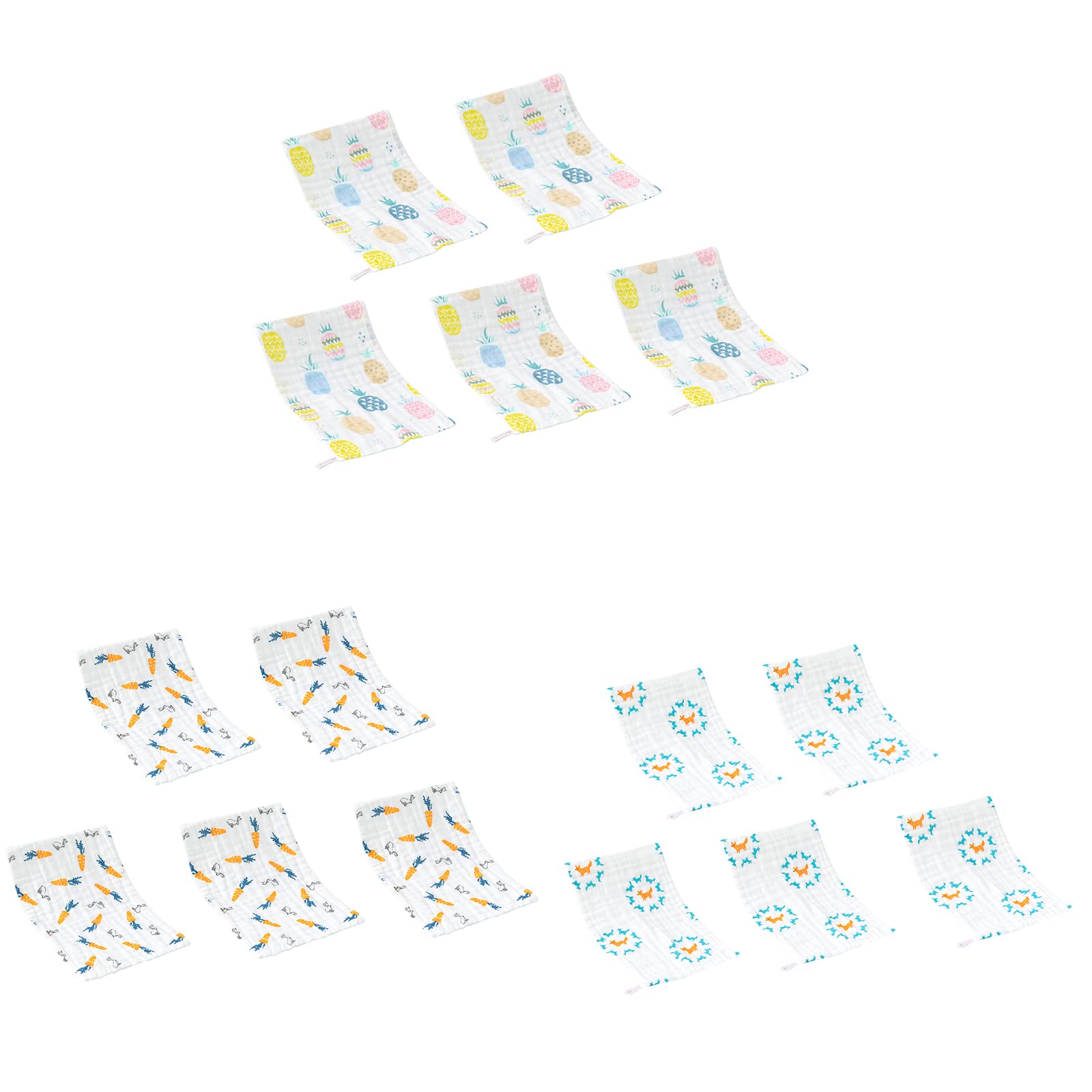Elnwnnkc Unisex Infant Multicolor 5Pcs Baby Muslin Washcloths Muslin Cotton Towel Soft Newborn 6 Layers Bath Shower Wash Cloth Face Towel Cotton