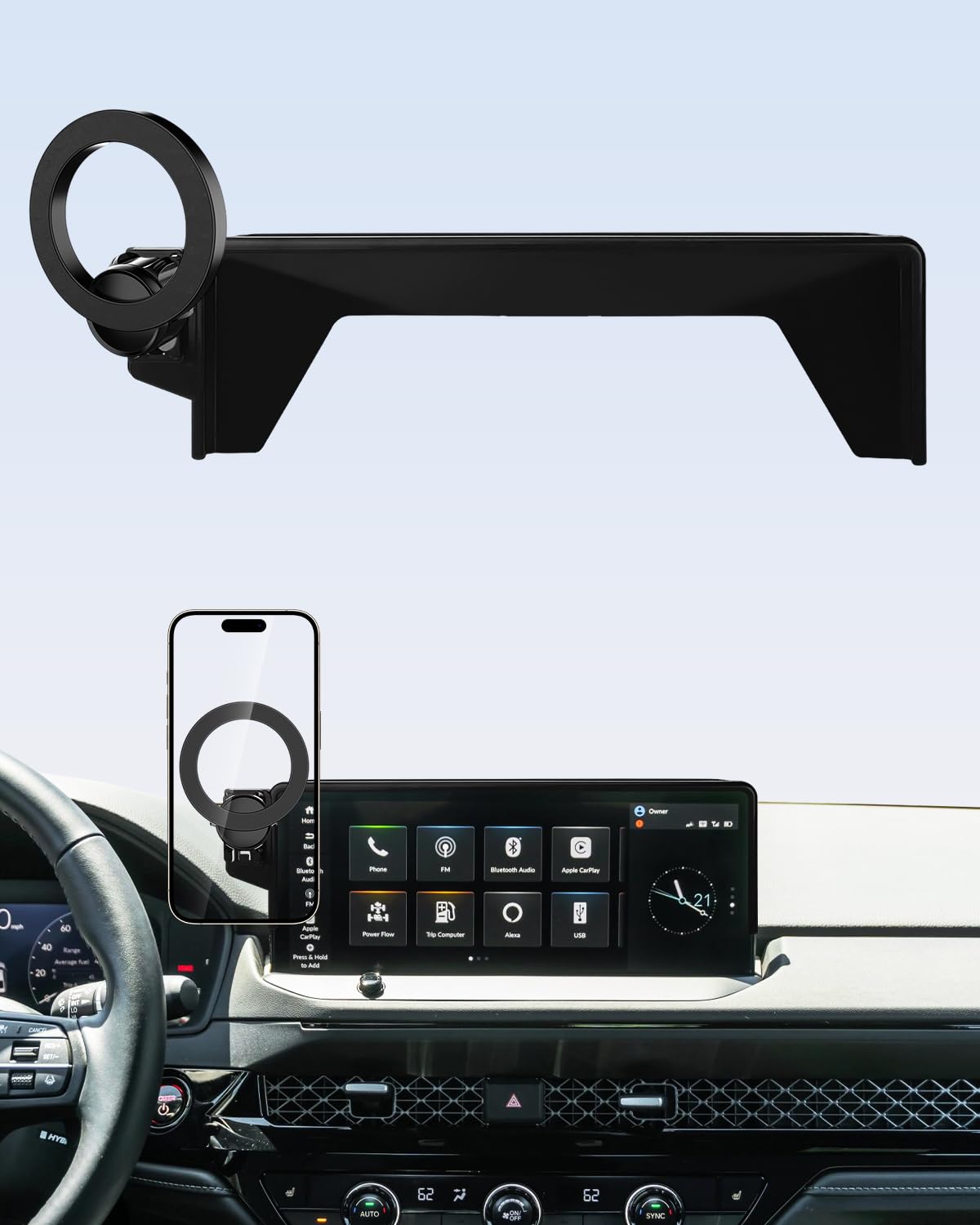 PZK Car Phone Mount for 2023-2025 2026 Honda Accord 12.3-Inch Screen Only