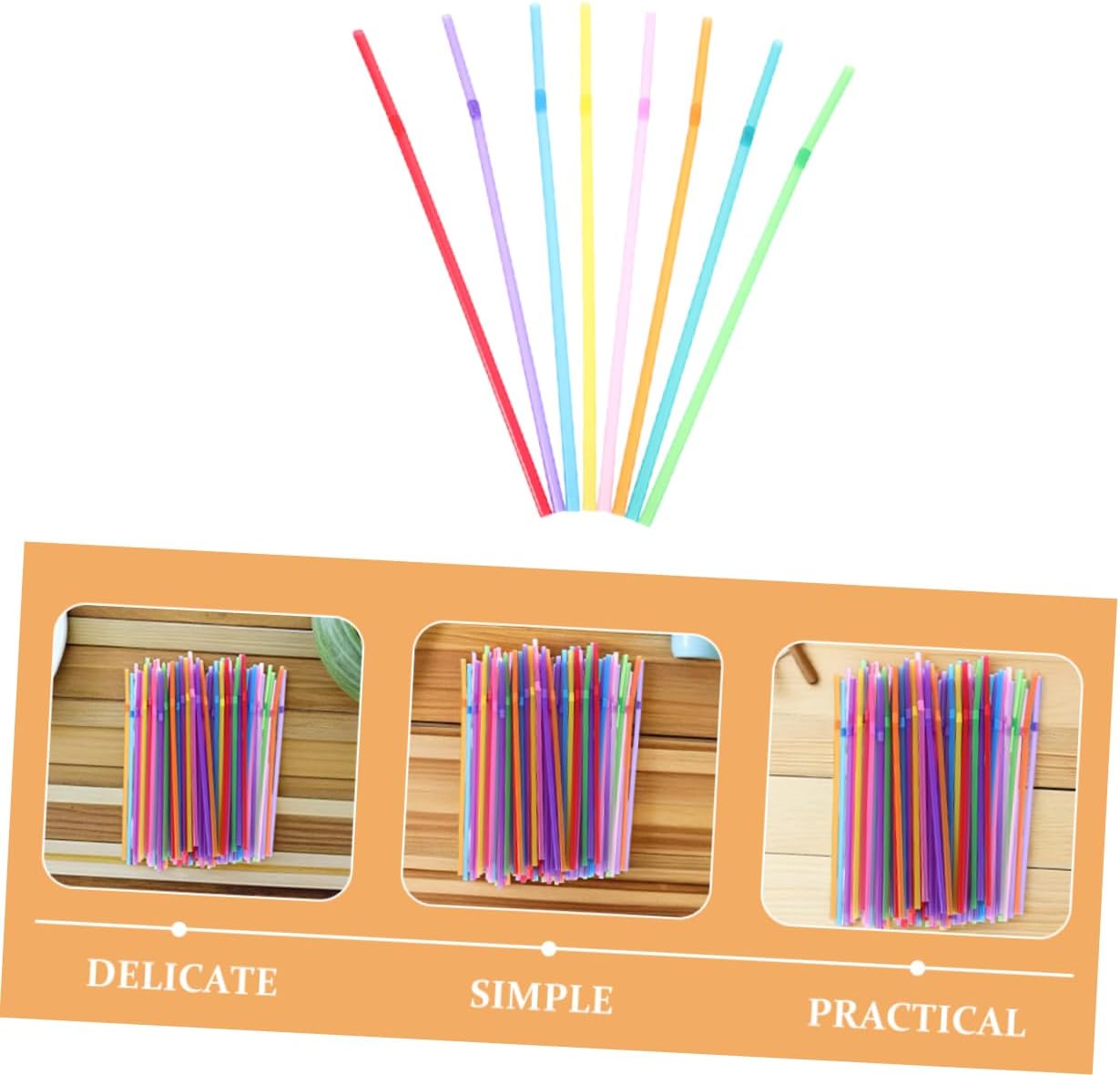 Alipis 1000pcs Disposable Plastic Straws drinking straws for Parties Picnics and Outdoor Gatherings Lightweight and Cocktail Stirrer