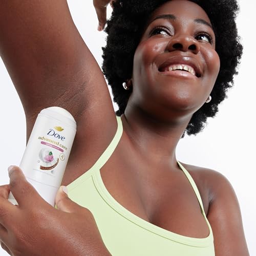 Image of Dove Advanced Care Antiperspirant Caring Coconut, Deodorant Stick for Women, for 48 Hour Protection And Soft And Comfortable Underarms, 2.6 Ounce (Pack of 12)