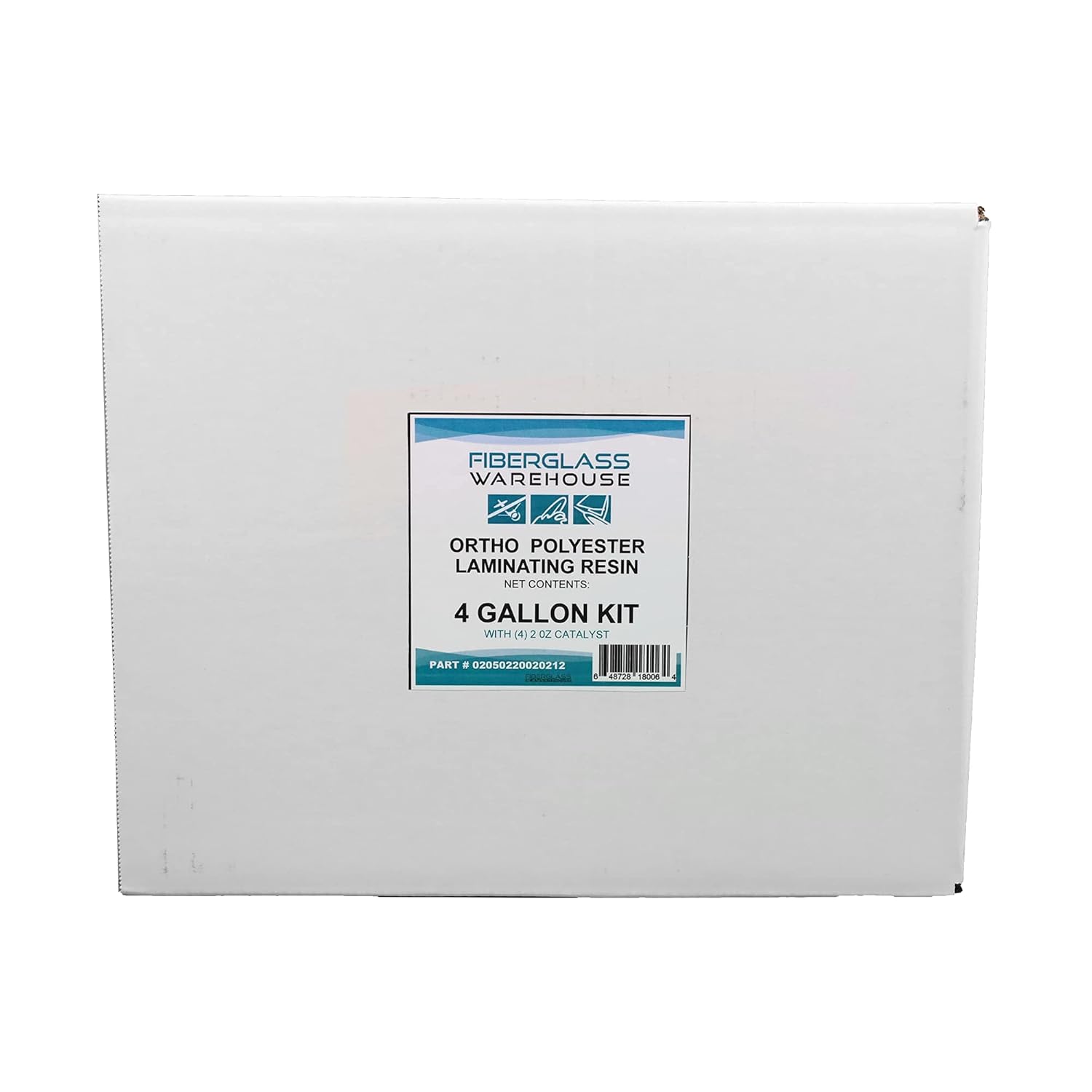 Fiberglass Warehouse Polyester Laminating Resin - Marine Grade - 4 Gallon Kit- Catalyst Included- Fiberglass, Wood, Boat Repair, Decks, RV, Auto and General Purpose Composite Projects