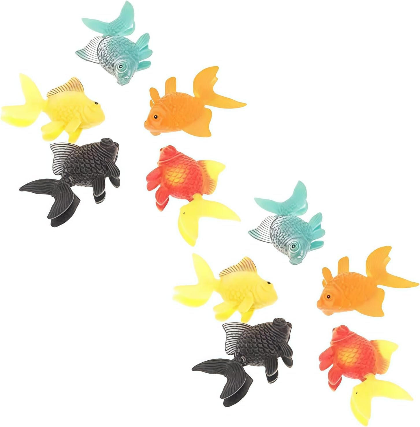Ghwei Random Colour 10Pcs Random Color Lifelike Reusable Plastic Artificial Moving Floating Fishes Ornament Decorations For Aquarium Fish Tank Pet Supplies Popular