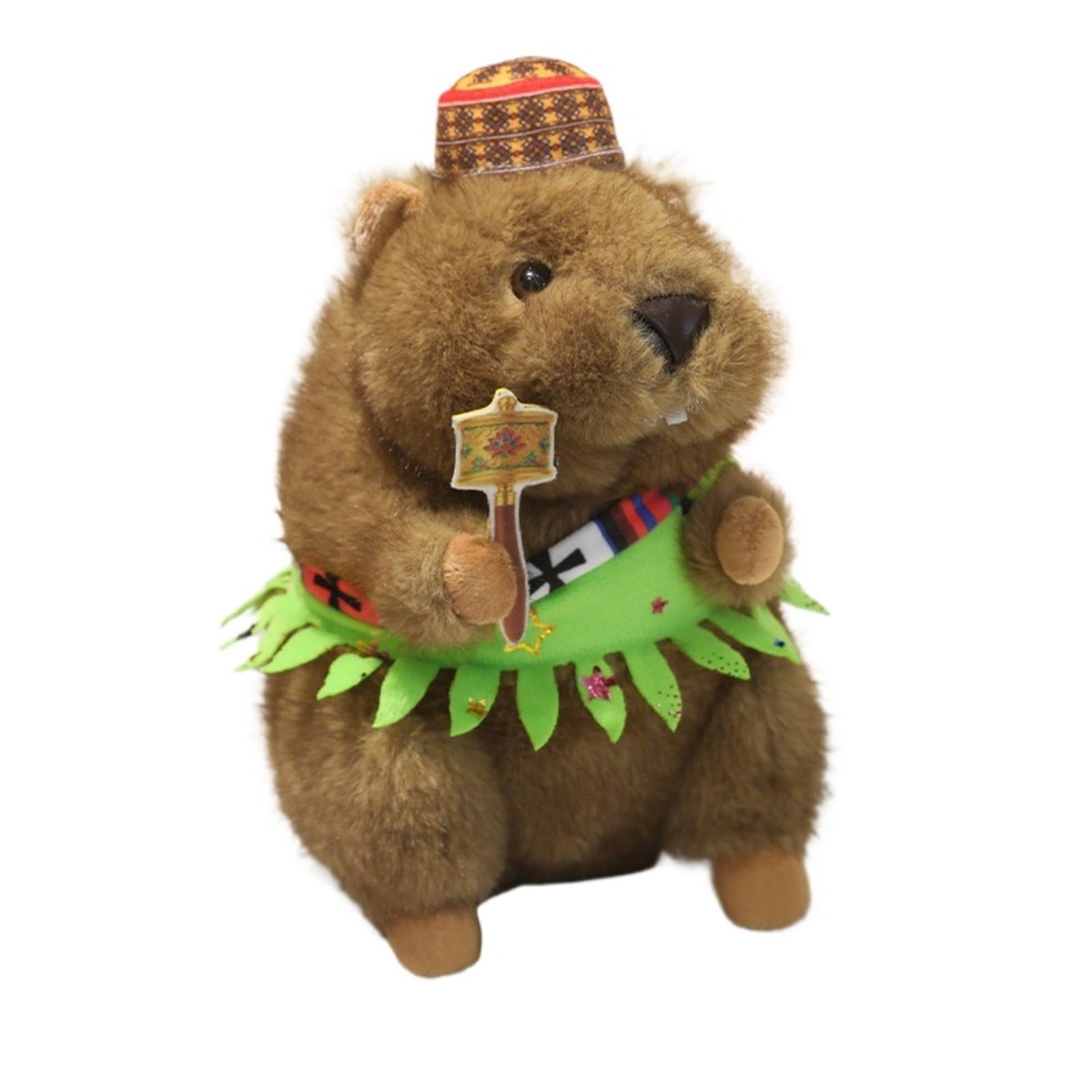 JORCEDI Brown Groundhog Plush Toy,Cute Marmot Pillow Toy,Realistic Stuffed Animal Soft Toy, for Birthday Party Favors Companions Bedroom Home Decor Collectible Gift for Boys Girls (25cm,Groundhog 2)