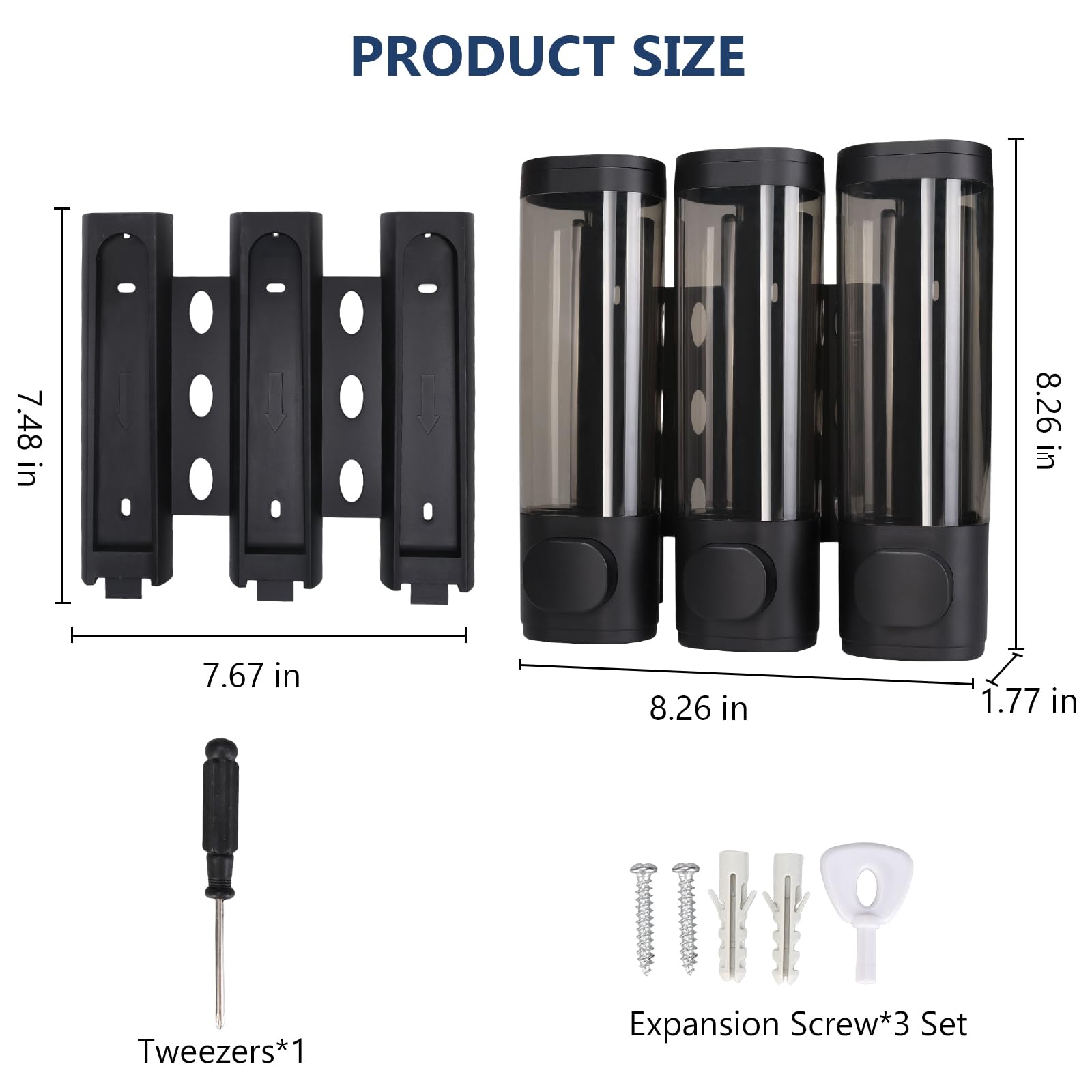 3イン1 シャンプー&amp;コンディショナーディスペンサー 大容量 壁取り付け Amazon｜シャンプー&コンディショナーディスペンサー、シャワーソープ