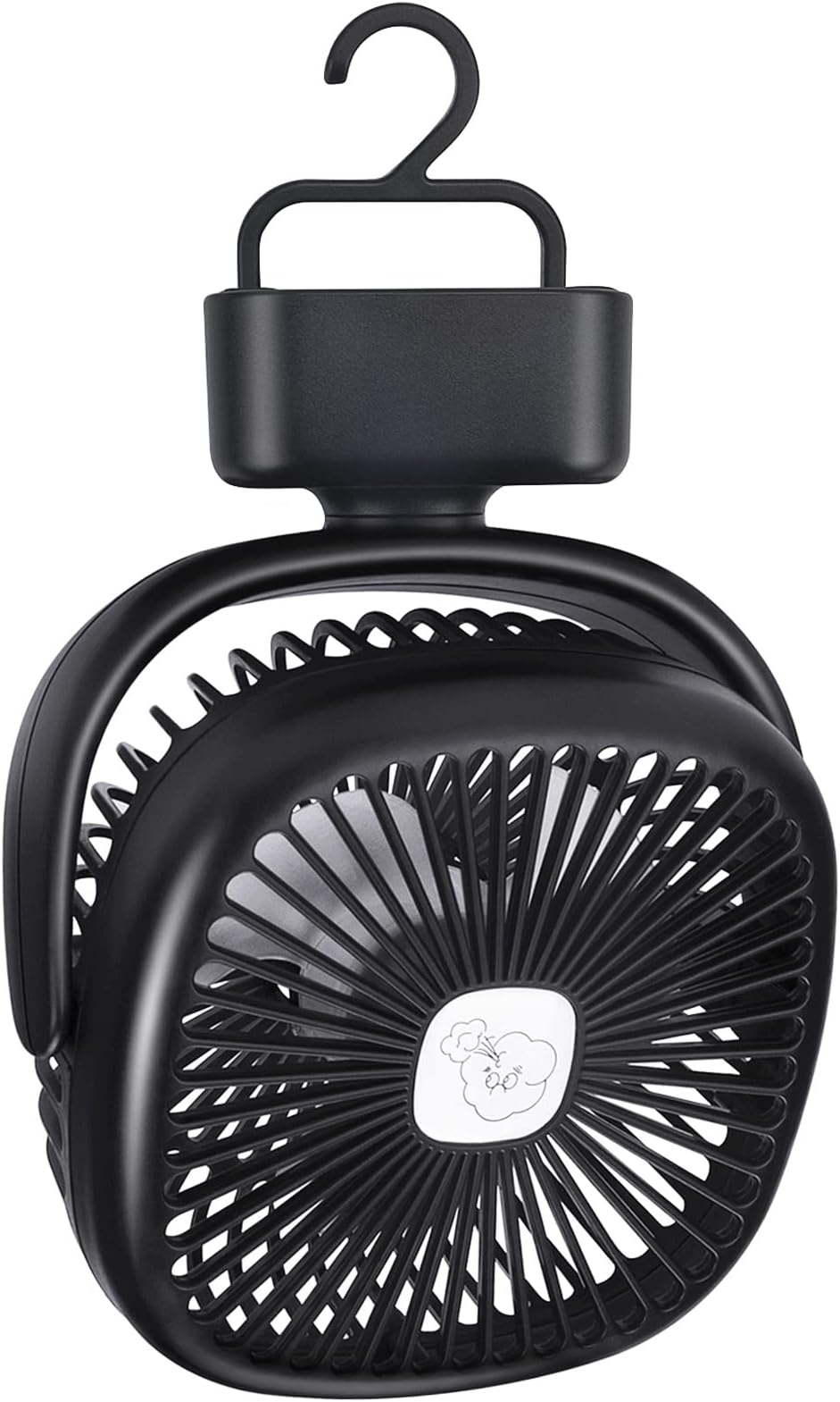 REENUO Camping Tent Fan, 5000mAh Portable Battery Operated Fan with Lantern, Max Working Time 40 Hours Rechargeable USB Fan