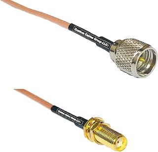0.5 feet RG316 Mini UHF Male to SMA Female Long RF Pigtail Coaxial Cable