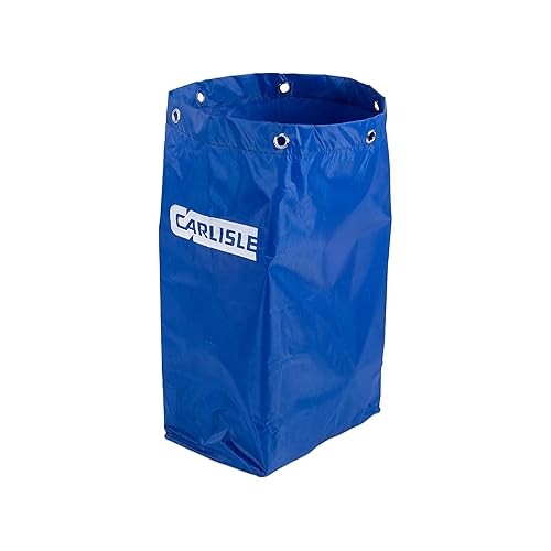 Carlisle FoodService Products JC194614 Bolsa de repuesto de nailon Rip Stop azul de 25 galones para carro de limpieza JC1945