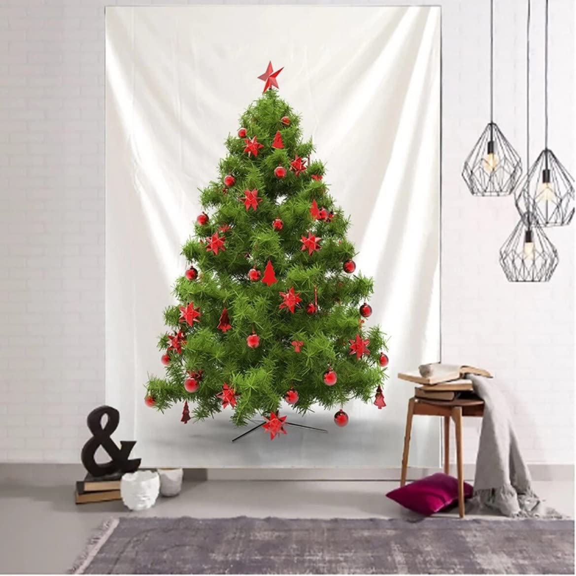 [dhiuebc] クリスマス 飾り 150*200 クリスマス オーナメント オーナメント 北欧 クリスマスツリー かざり クリスマス 飾り サンタ  カラー 星 クリスマスプレゼント 壁掛け モダン インテリア 北欧 ファブリックポスター 布 クリスマス パーティー