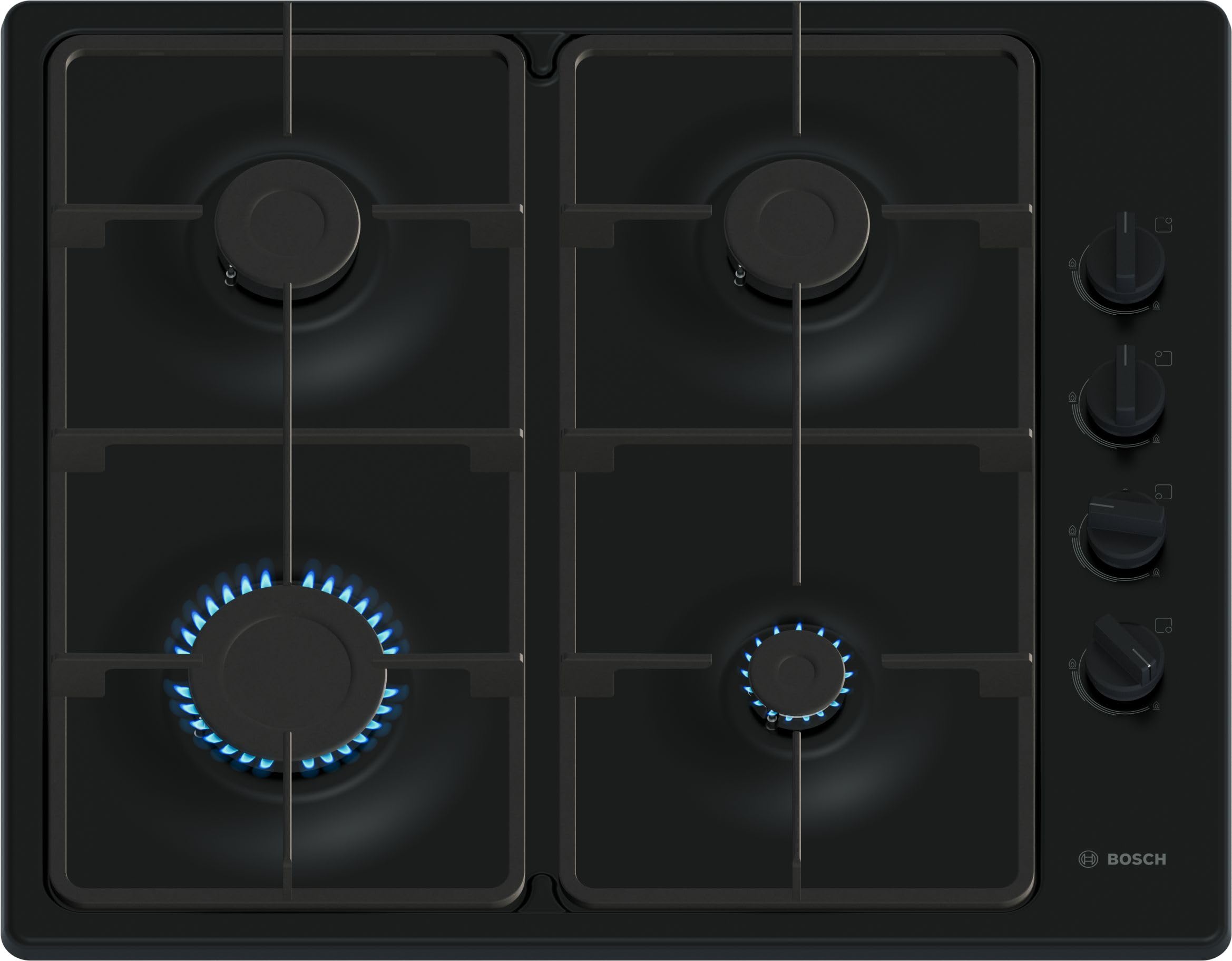 Bosch Series 2 Pbp6b6k60 60 Cm Gas Hob - Black, Black