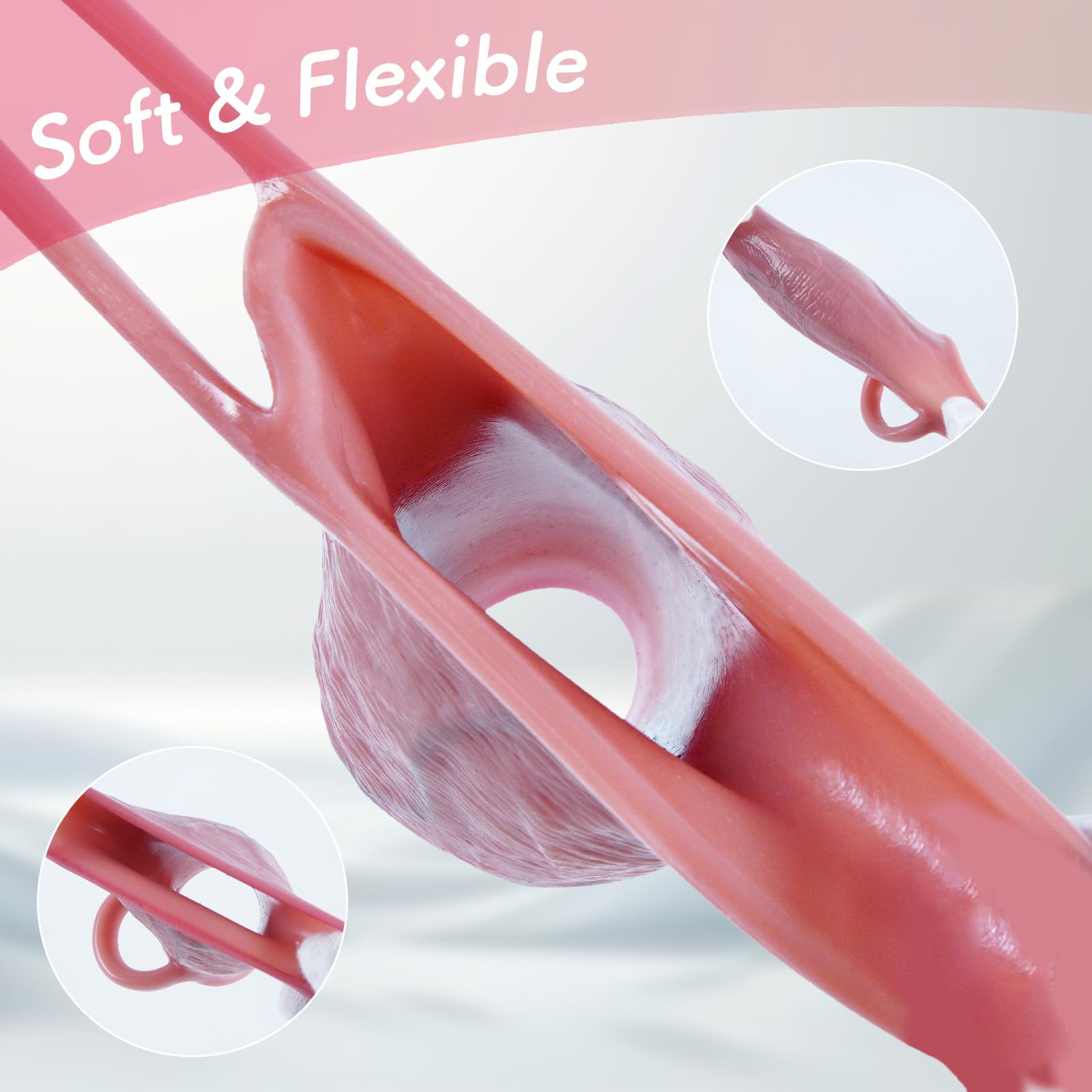 Guaina per pene ispessita realistica in silicone da 5,5 cm di diametro, riutilizzabile, con glande aperto e anello elastico per il pene,ritarda l'eiaculazione,migliora l'erezione,giocattolo per adulti