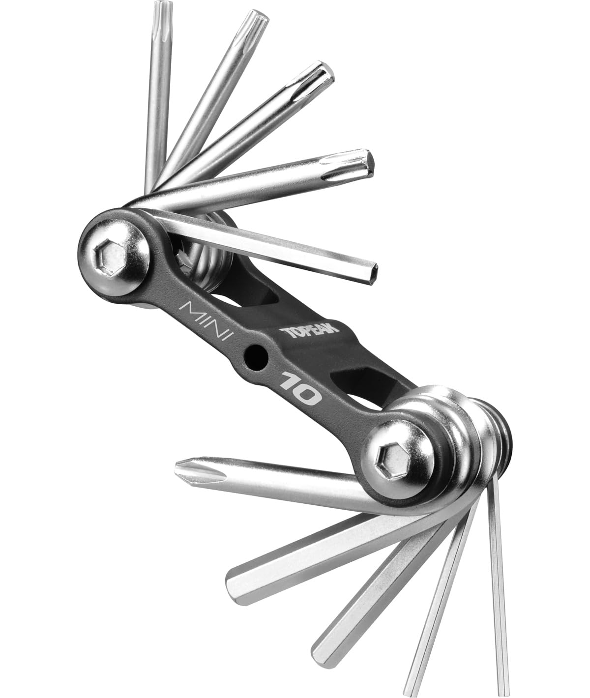 Topeak Multitool Mini 10, Black/Silver, 6.6 x 3.3 x 2.1 cm, TT2557