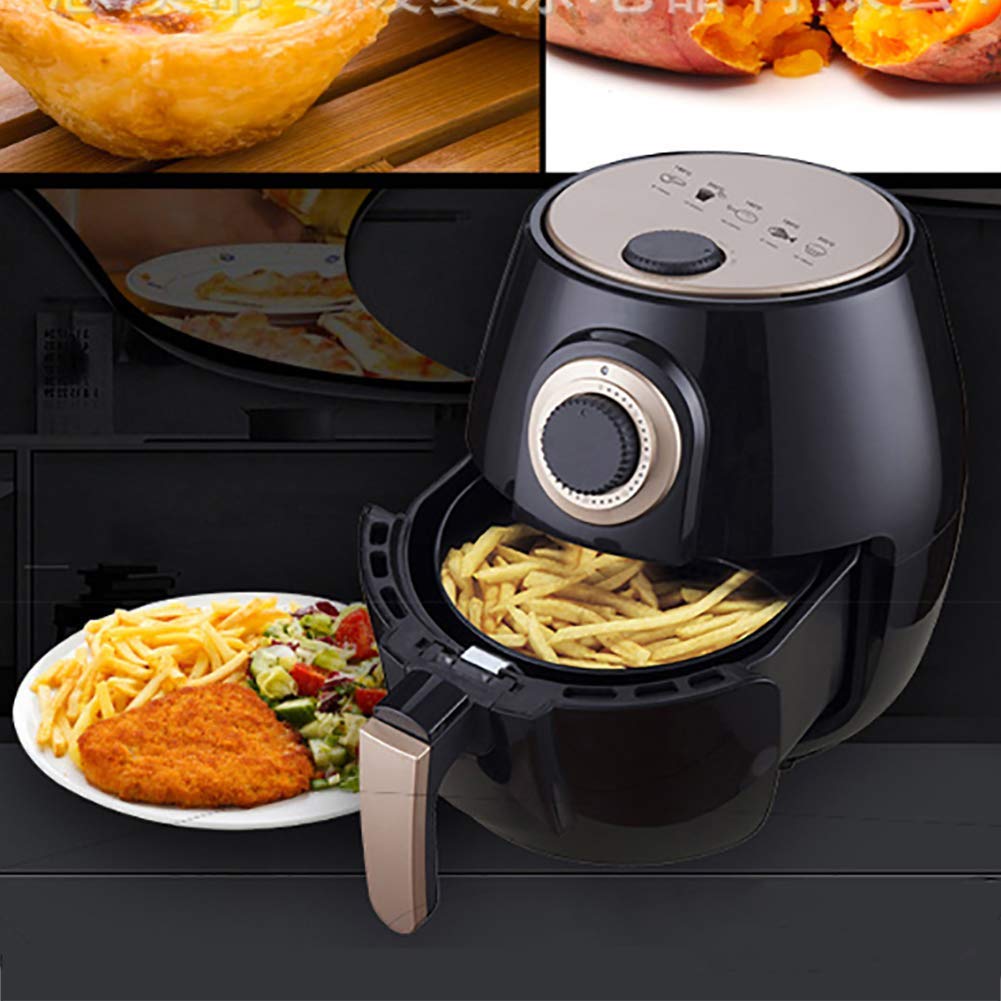 5L Friggitrice ad Aria Senza Olio Friggitrice elettrica Multifunzione per impieghi gravosi Macchina per Patatine Fritte per Uso Domestico Friggitrici ad Aria Calda Friggere Disidra