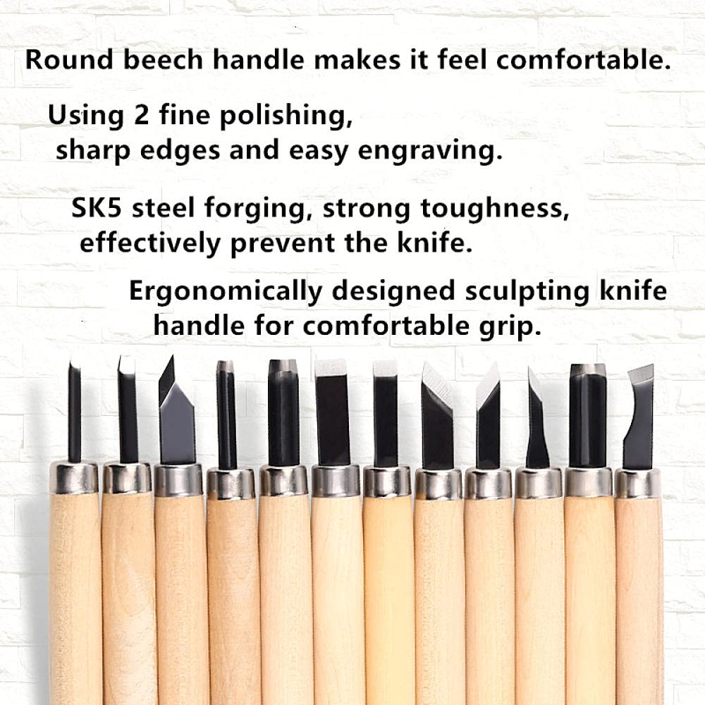 Narzędzia Rzeźbiarskie Dłuta Do Drewna Narzędzia Rzeźbiarskie Dłuto 12 Sztuk/Zestaw Professional Wood Carving Diy Pen Woodcut Sztuki Craft Dutór Hand Tool Zestaw Do Rzeźbienia Stolarzy