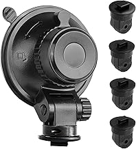 Genuine S504 Dash Cam Suction Cup Mount [5th Generation] 360 Degree Rotation Suction Cup Holder Bracket with 4 Different Adapters, Fits Apeman Ssontong Biuone iZEEKER HaHoco and Most Other