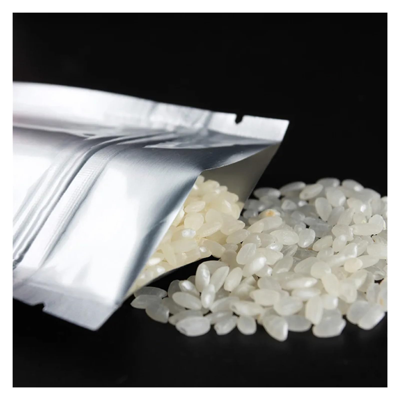 Lot de 100 sachets en Mylar pur, refermables et réutilisables, avec fermeture à glissière encoche déchirable(11x16cm)