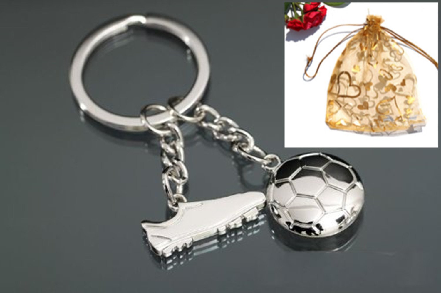 CafurtyHityTech Football Boot Soccer Shoe Keychain Olympic Games Key Ring Sports Gift