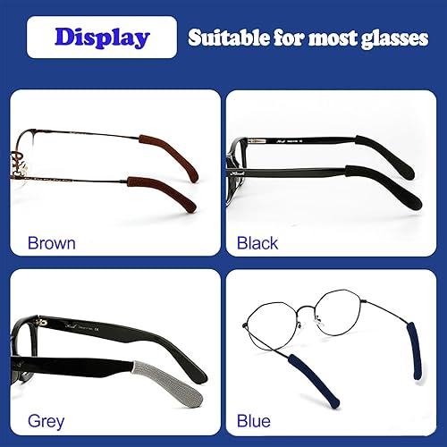 Miniatura 6 de Omnful Lentes de tela de algodón de punto suave, puntas de las sienes, retenedores de lentes cómodos y elásticos antideslizantes para gafas de sol,