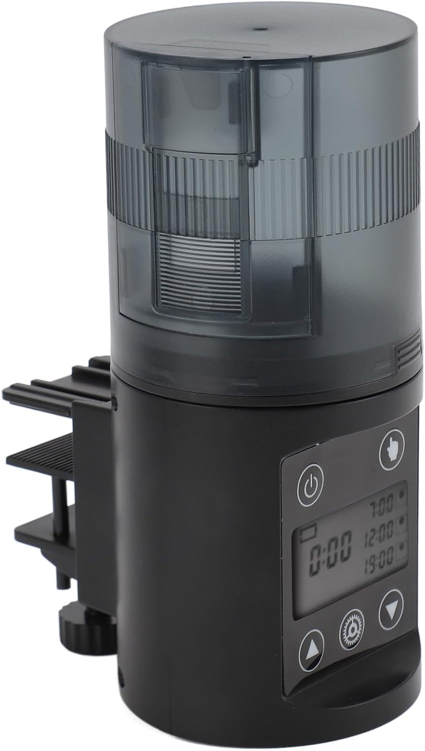 Automatic Fish Feeder Aquarium Auto Food Dispenser with Timer Large Capacity Precise Feeding for Fish Turtles USB Black