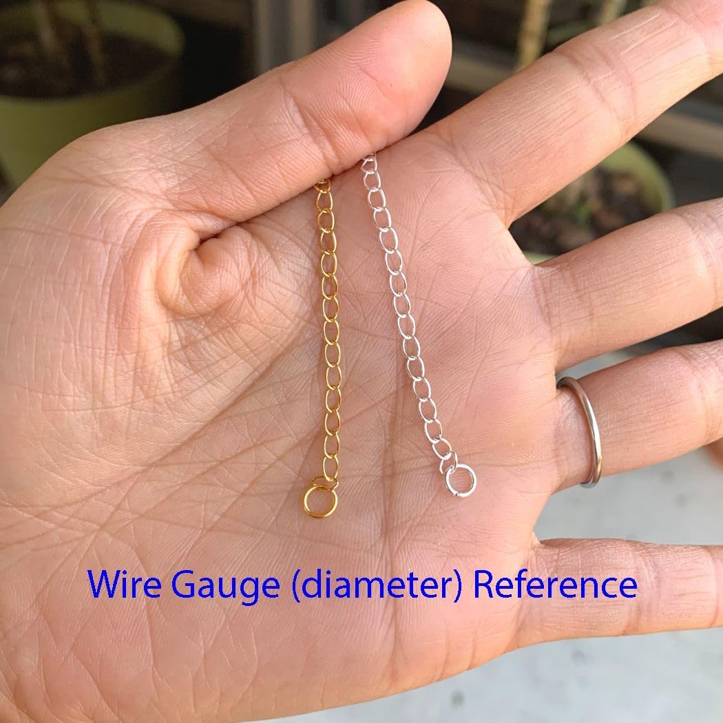 1pc Adabele Authentic 925 Sterling Silver 2 inch Chain Extender with Clasp Removable Adjustable Cable Chain Extension for Necklace Bracelet Anklet Jewelry Making SS303-2 - Image 4