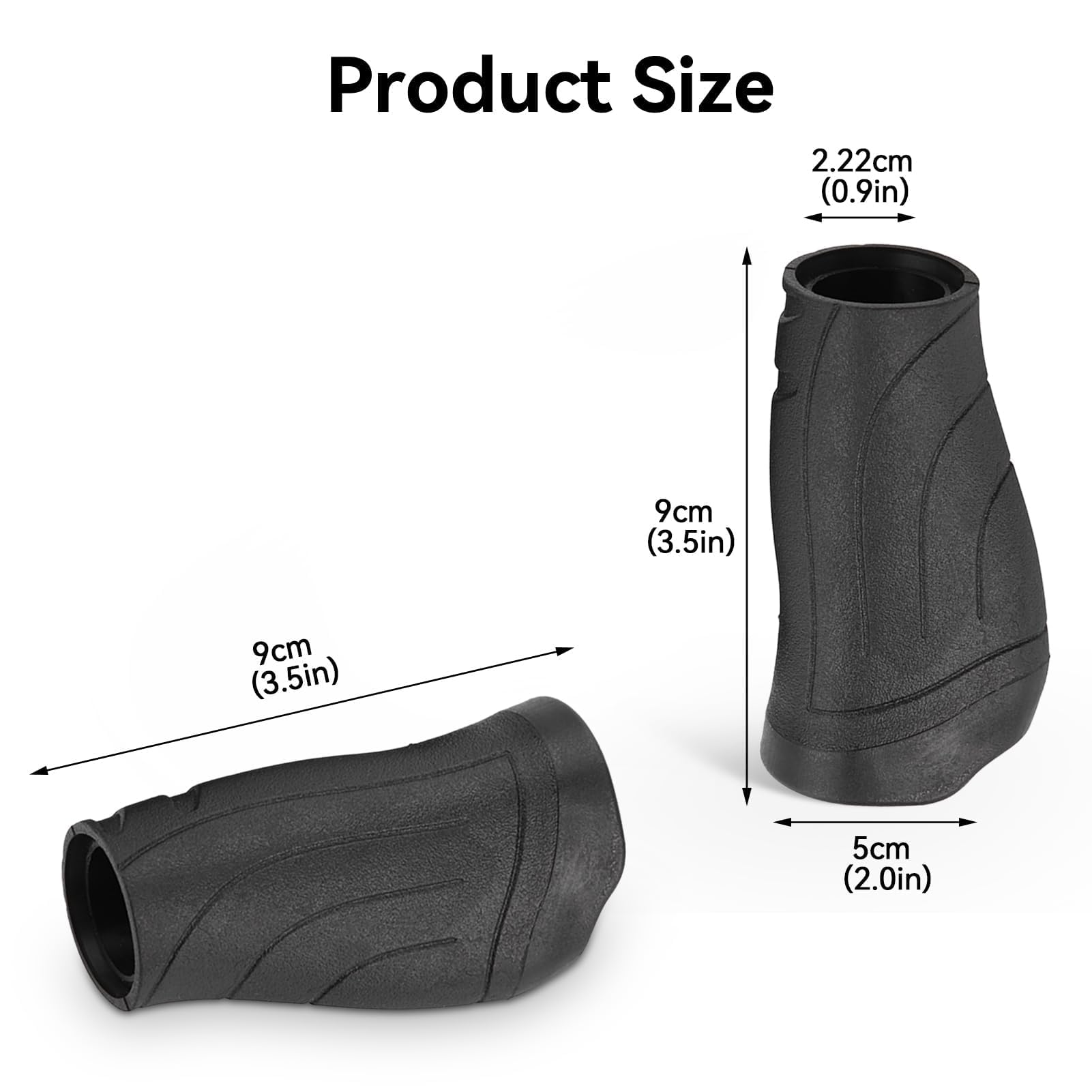 Poignées De Guidon De Vélo En PU Avec Rembourrage éponge - Pour Guidon 22 Mm - Confort Antidérapant, Bouchon Anti-poussière - Lot De 2 (paire) - 5
