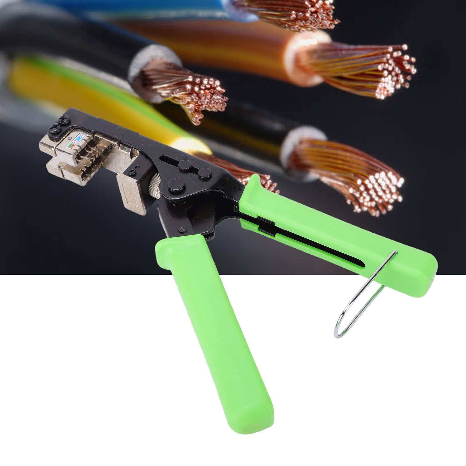 ViaGasaFamido Herramienta de Terminación de Velocidad 8 en 1, Herramienta de Perforación de Red para Conectores con Hoja de Acero para Cables de Red Cat6a Cat6 Cat5e