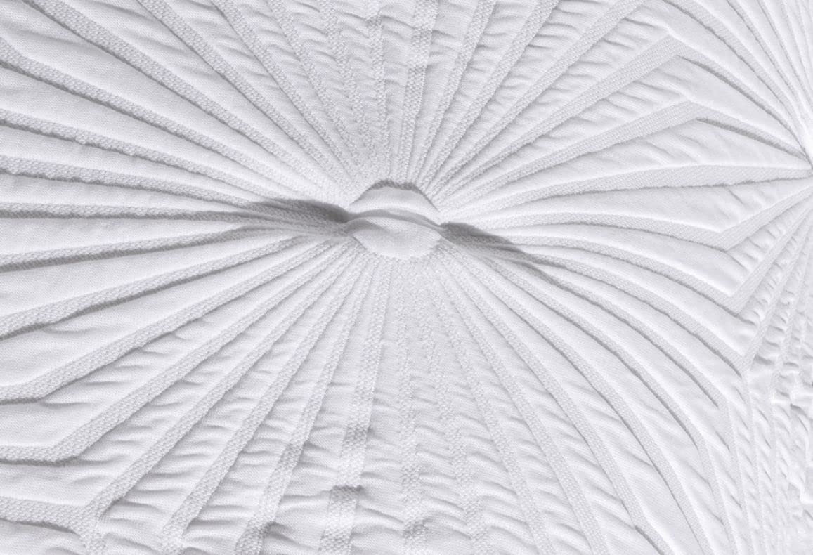 Colcha Hexagon Jacquard Reversible DE MANTEROL Blanca (150)