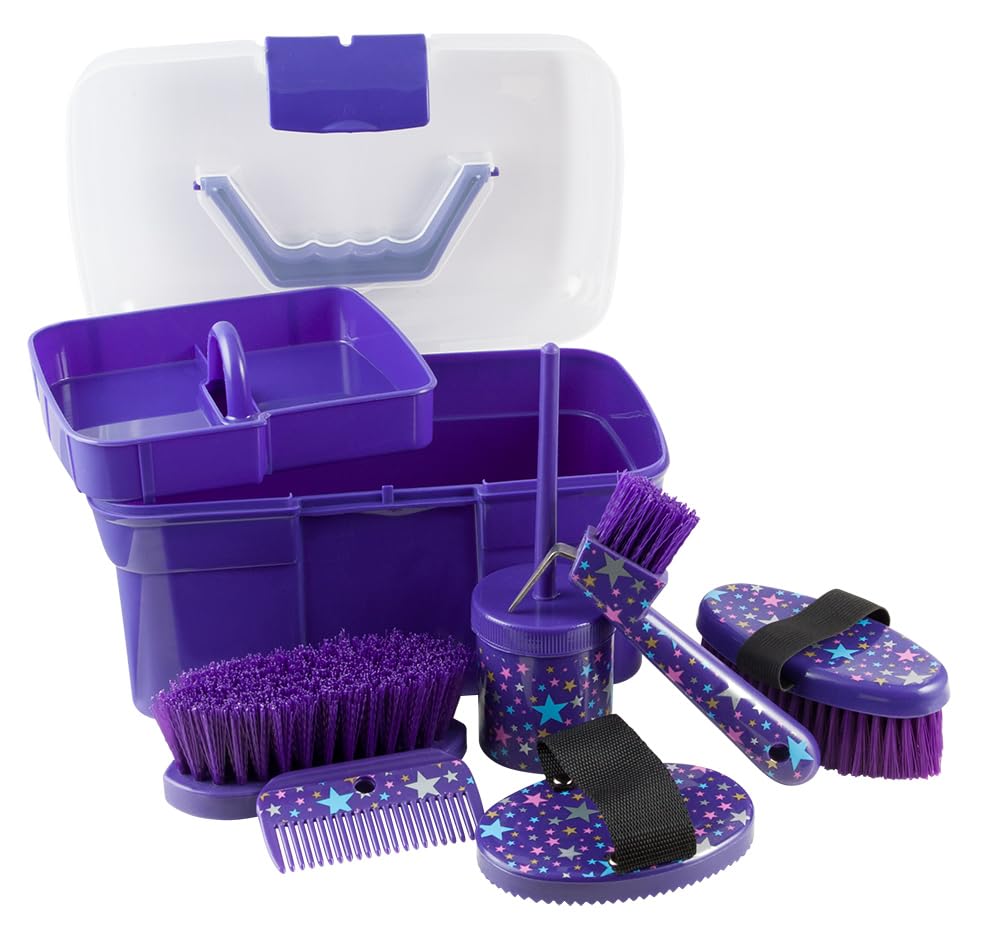 PFIFF 101752 - Caja de limpieza llena de magia de estrellas, color lila